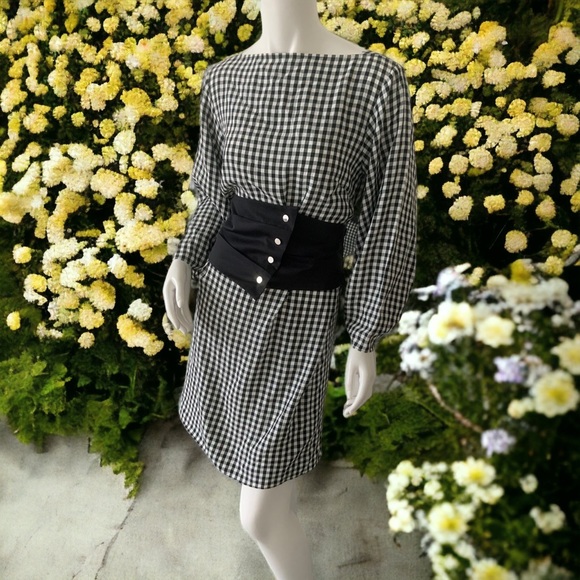 NWT TIBI Gingham Corset Dress Size 4 $525 - Picture 2 of 5